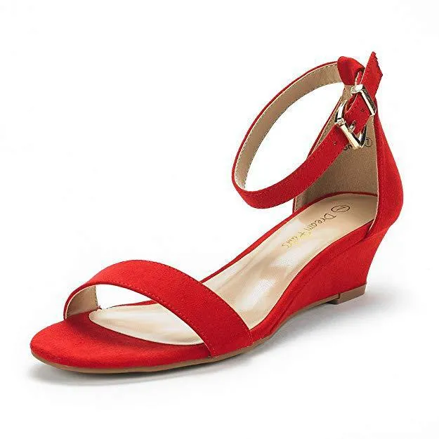 BerriesJam - Casual Buckle Strap Heel Platform Open Toe Wedges