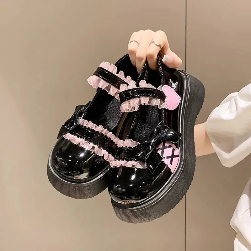 binfenxie  -  2024 Spring New Lolita Leather Shoes Sweet Beauty Shoes Japanese Jk Uniform Soft Girl Kawai Lolita Daily Women's Shoes
