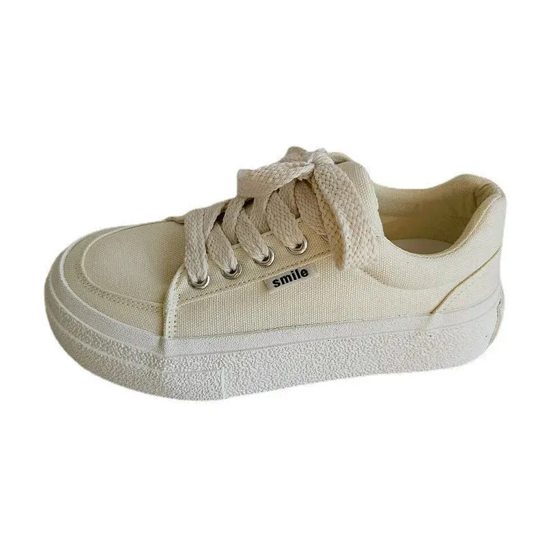 binfenxie  -  Shoes Women Platform Casual Women Sports Shoes Tennis Sneakers Ladies Flats Lace Up Female Pink Vulcanized Shoes
