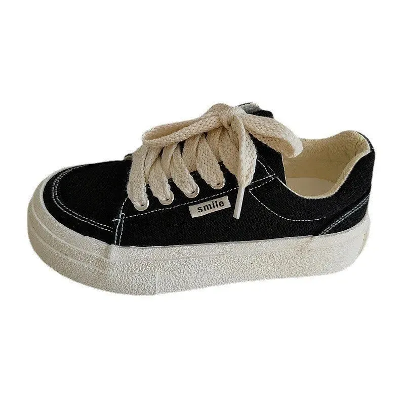 binfenxie  -  Shoes Women Platform Casual Women Sports Shoes Tennis Sneakers Ladies Flats Lace Up Female Pink Vulcanized Shoes