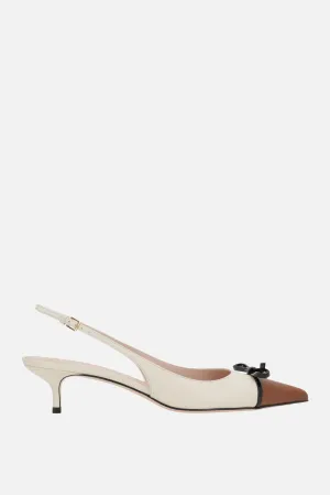 Bow Patent Nappa Leather Slingbacks
