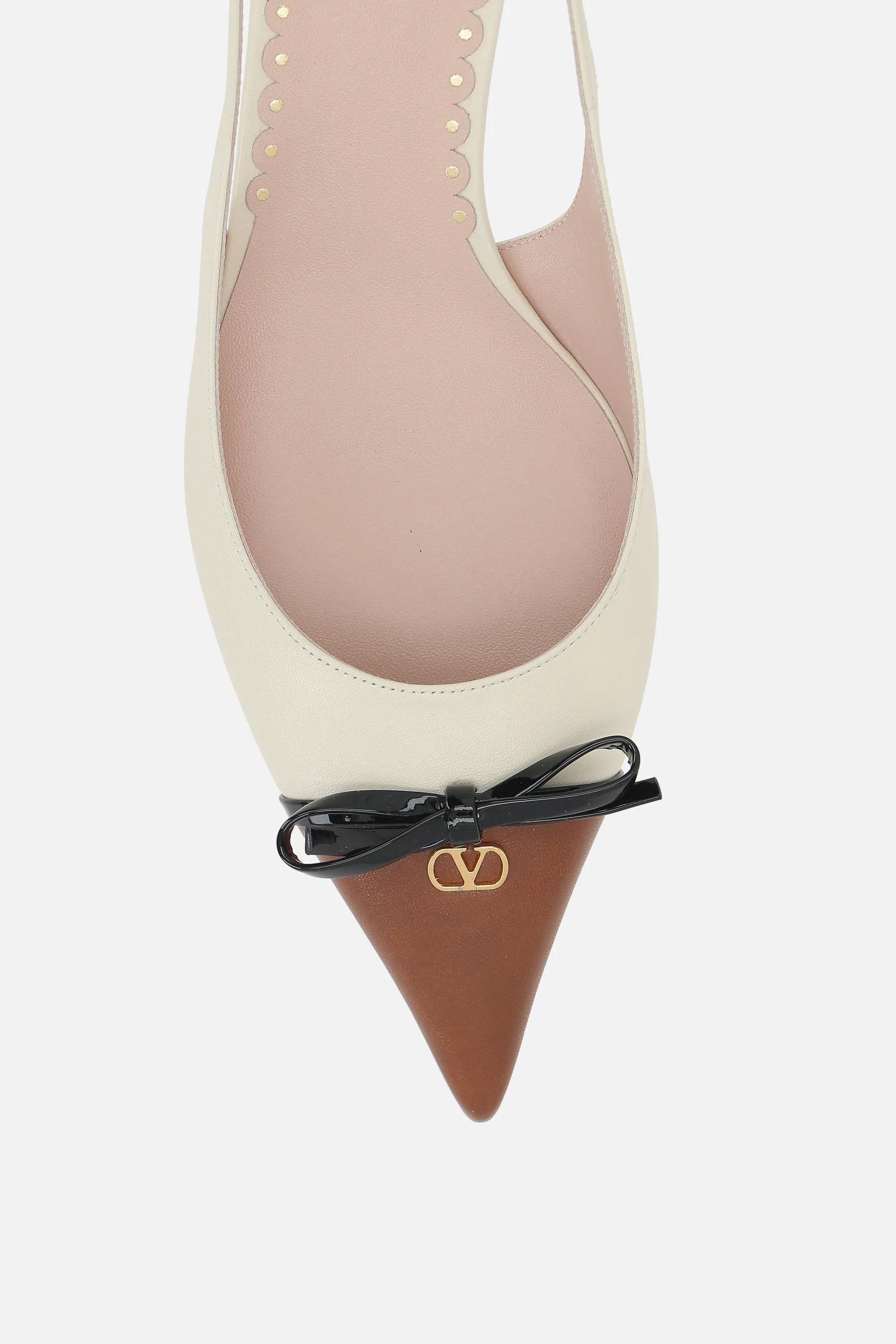 Bow Patent Nappa Leather Slingbacks