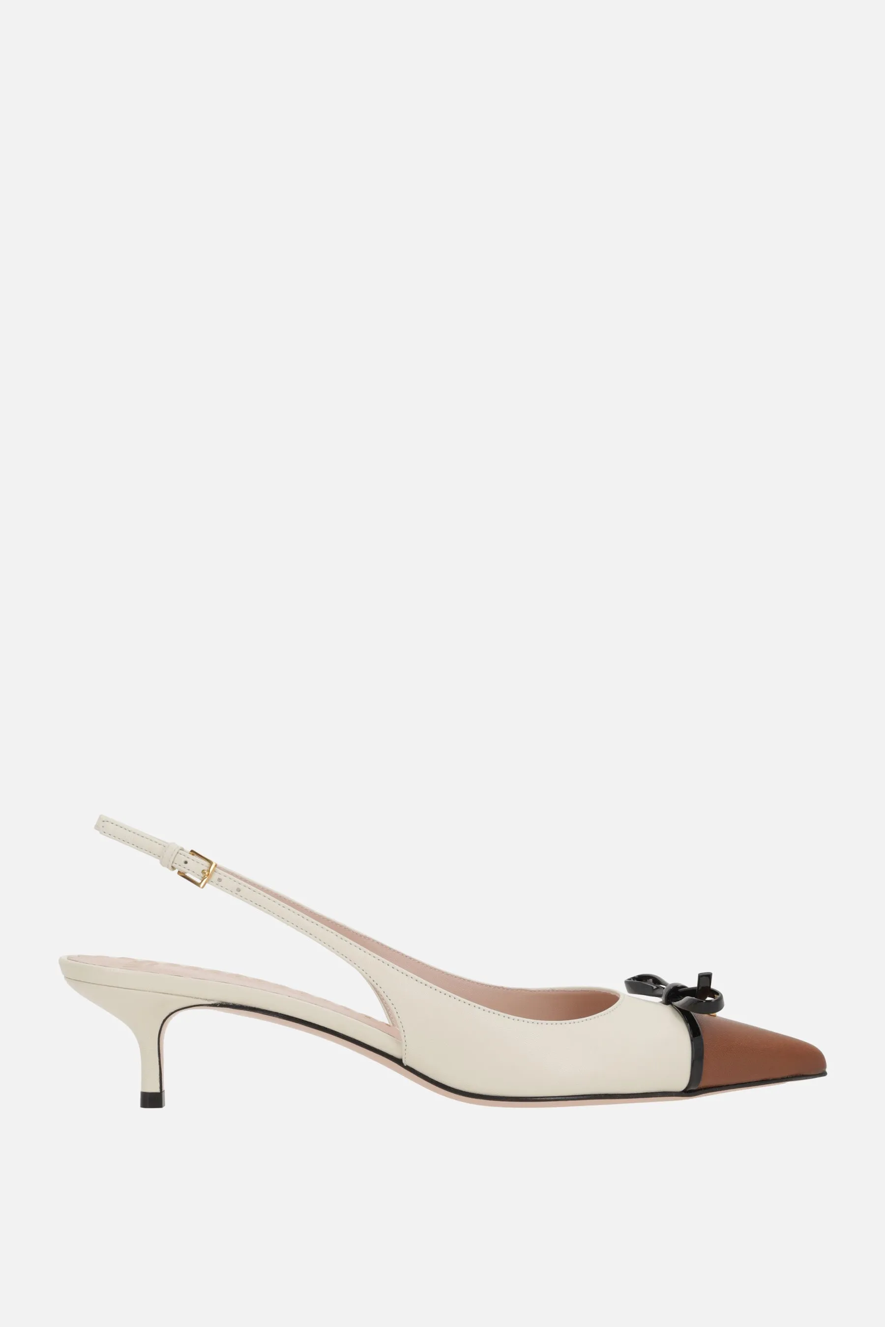 Bow Patent Nappa Leather Slingbacks