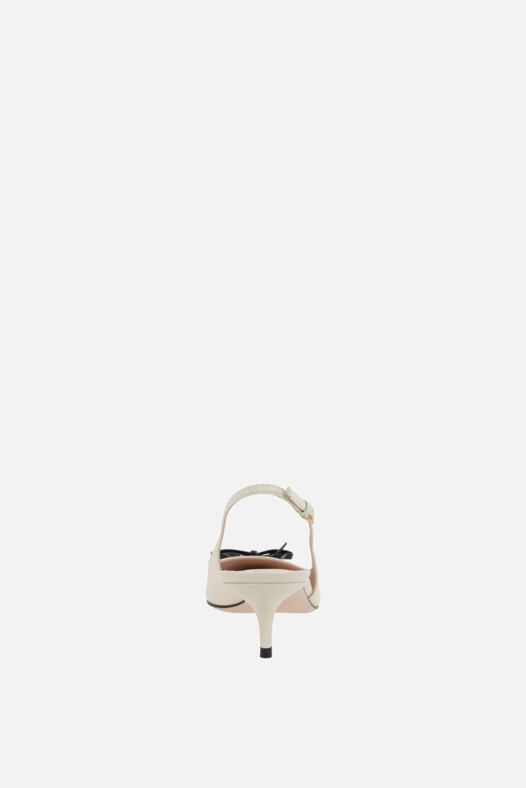 Bow Patent Nappa Leather Slingbacks