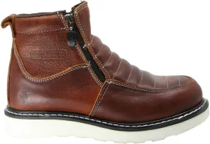 CACTUS Men's 6062M 6" Moc Toe Oil Tumbled Full Grain Leather High Flexibility Polyurethane (PU) Outsole Construction Work Boot YKK Zipper