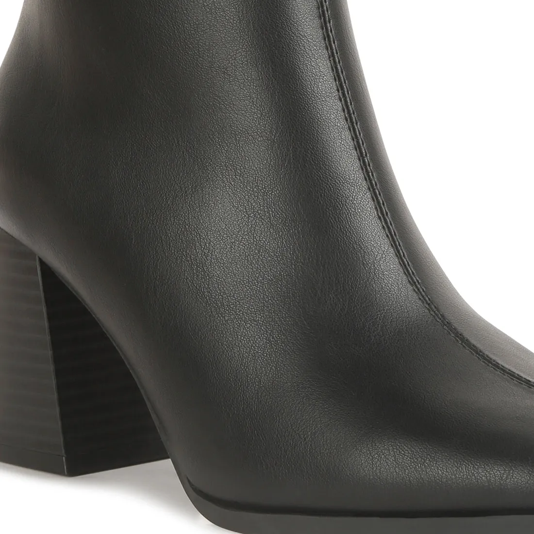 Cut Out Block Heeled Chelsea Boots