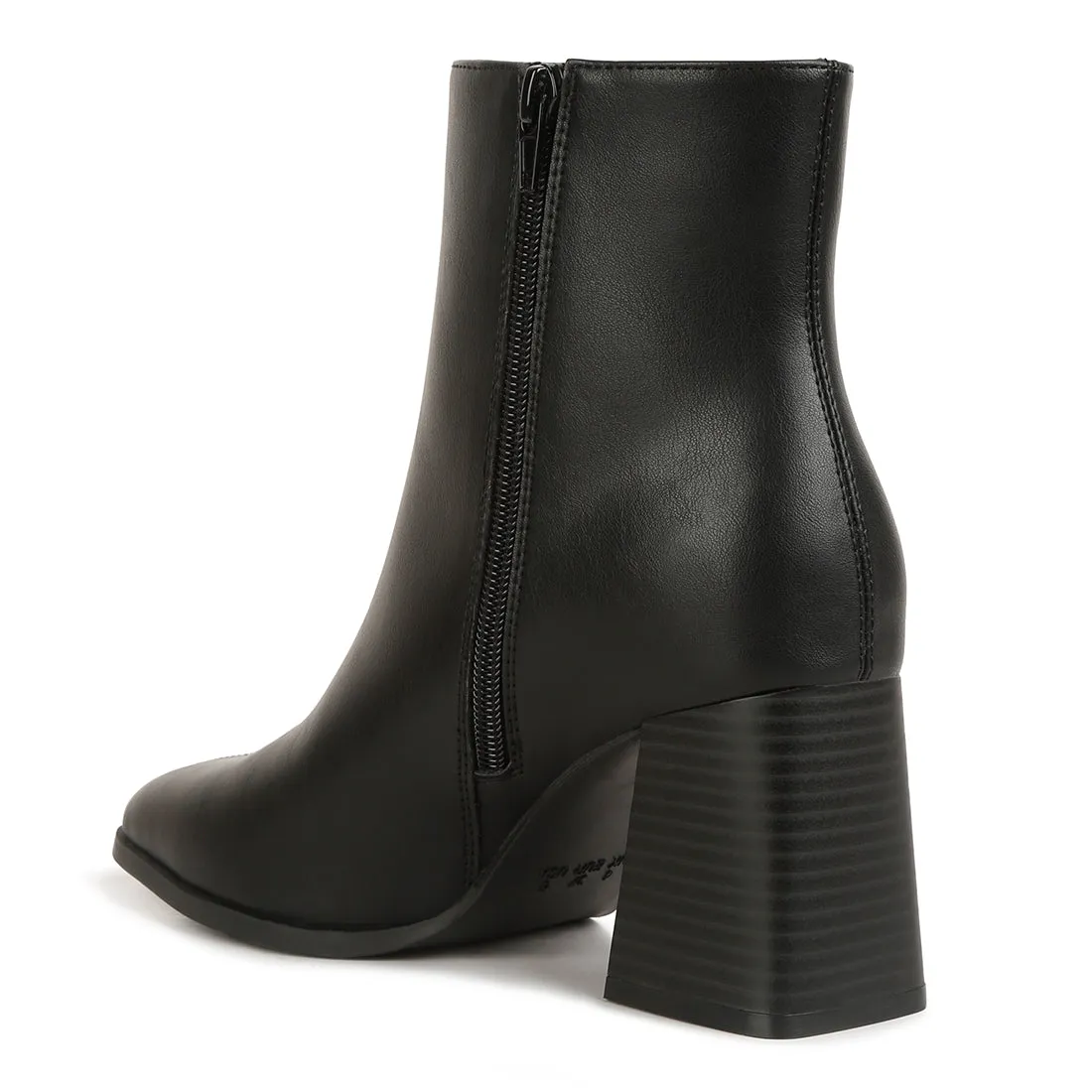 Cut Out Block Heeled Chelsea Boots