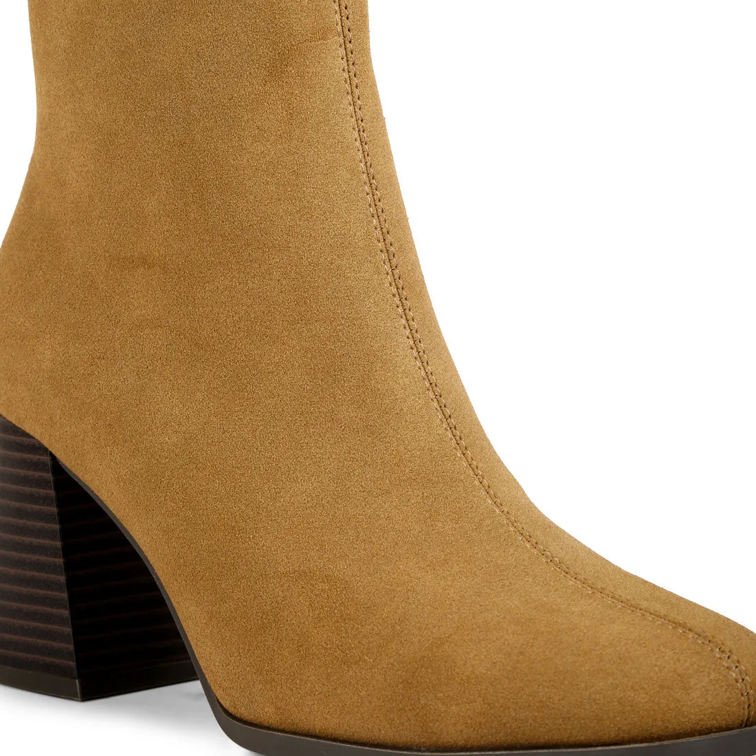 Cut Out Block Heeled Chelsea Boots