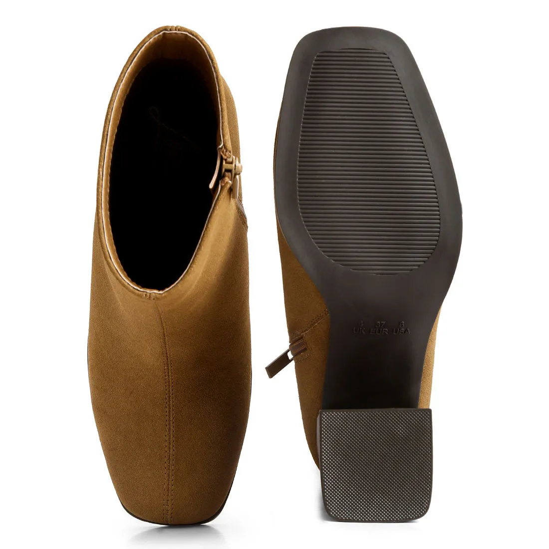 Cut Out Block Heeled Chelsea Boots