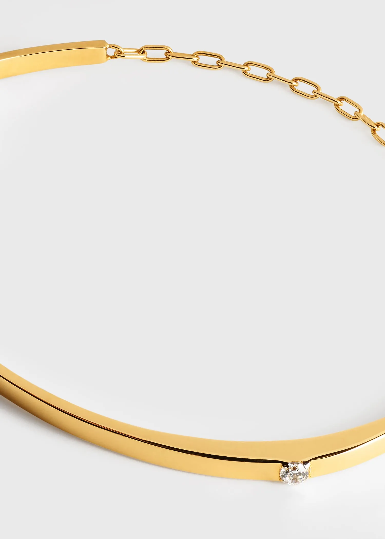 Diamond chain bracelet 18kt gold