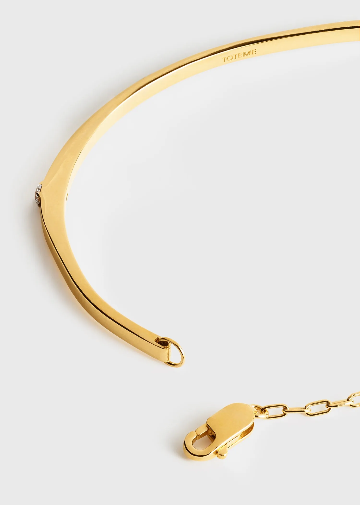 Diamond chain bracelet 18kt gold
