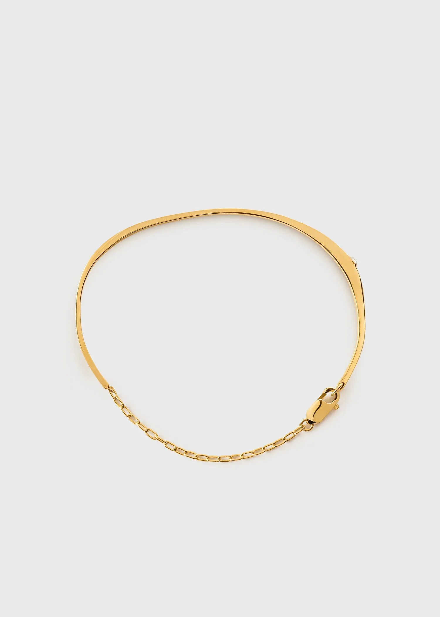 Diamond chain bracelet 18kt gold
