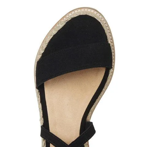 elveswallet Leather Wedge Sandals Casual Lace Up Shoes