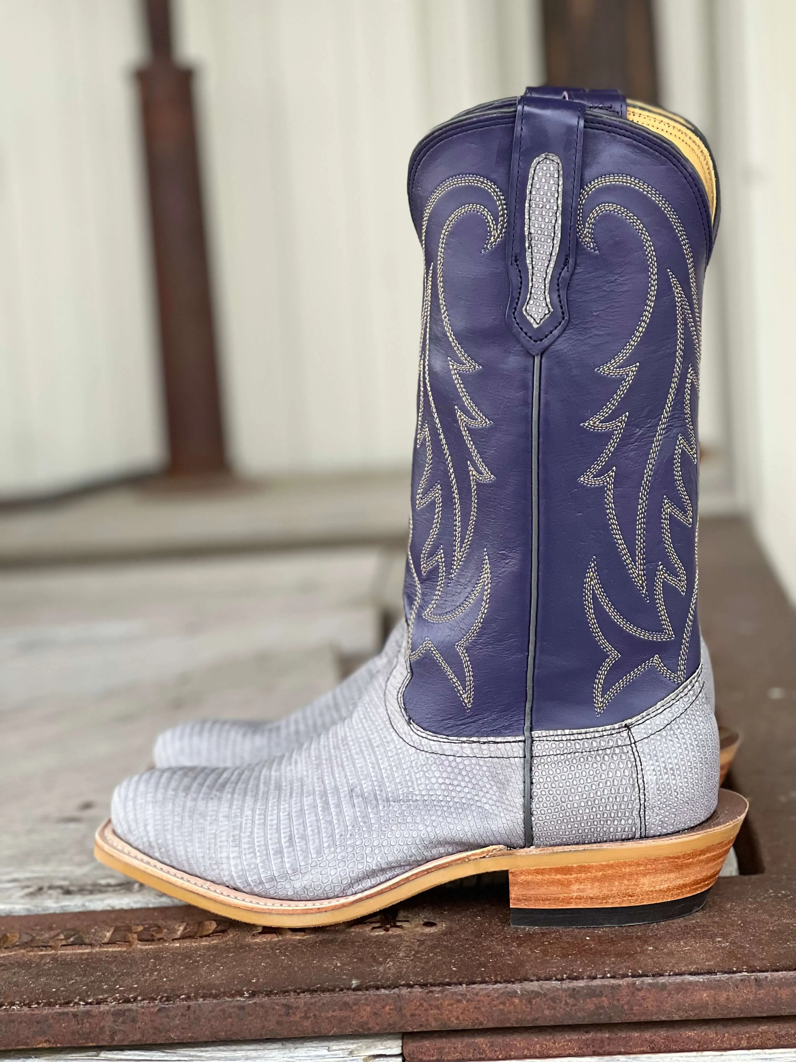 Fenoglio Boot Co. | Grey Vintage Lizard Boot