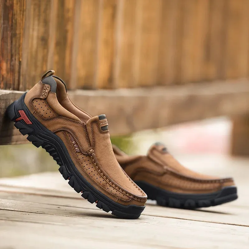 Genuine Leather Casual Loafers Waterproof