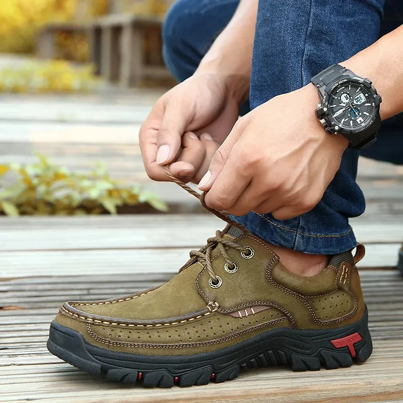 Genuine Leather Casual Loafers Waterproof