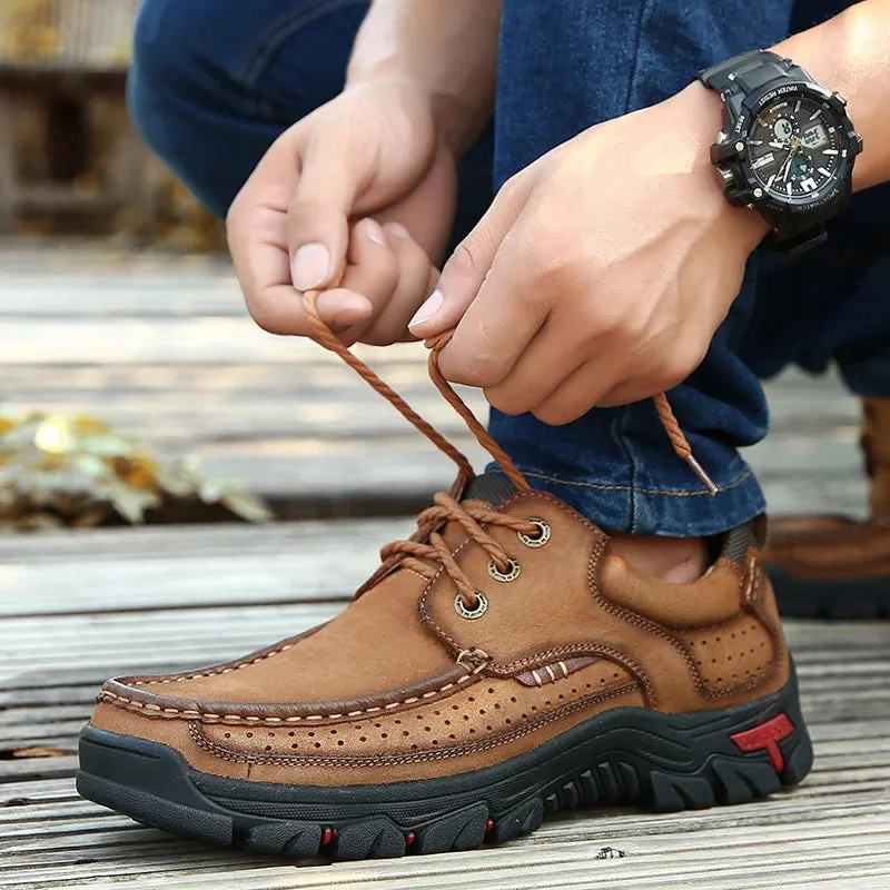 Genuine Leather Casual Loafers Waterproof