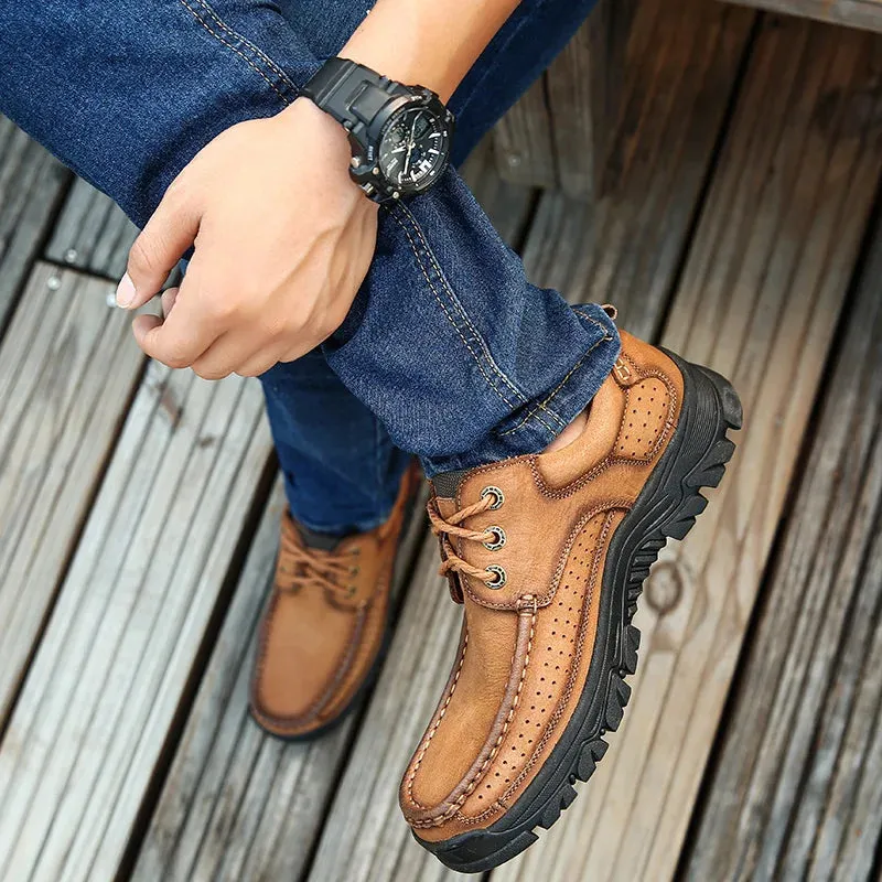 Genuine Leather Casual Loafers Waterproof