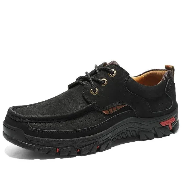 Genuine Leather Casual Loafers Waterproof