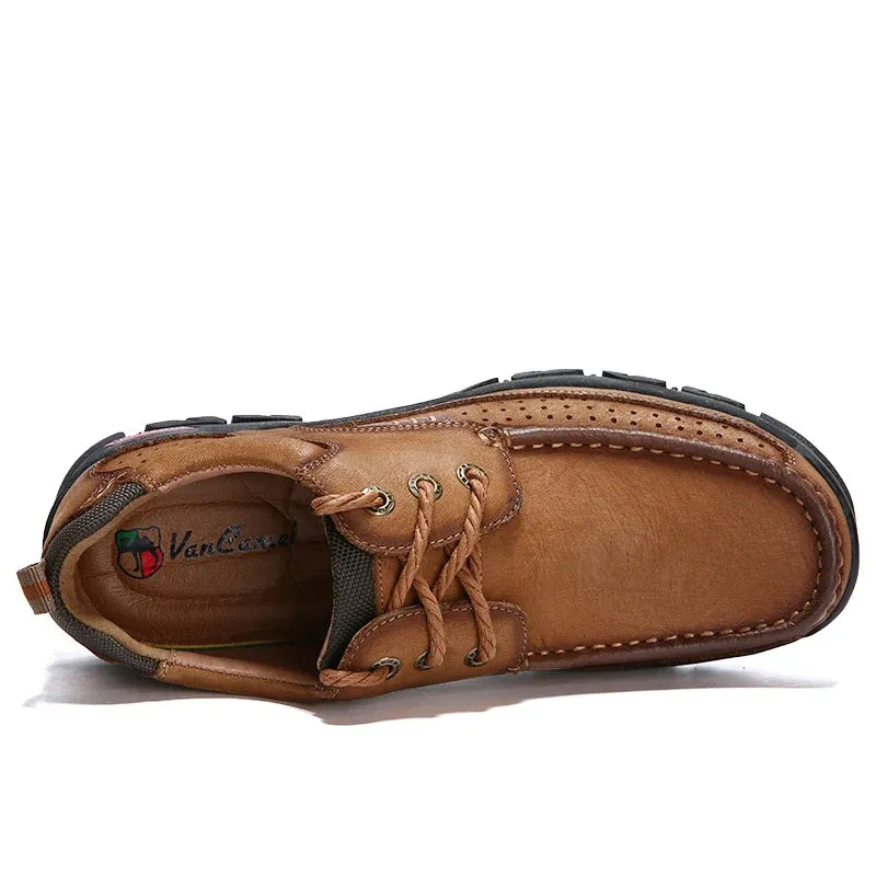 Genuine Leather Casual Loafers Waterproof