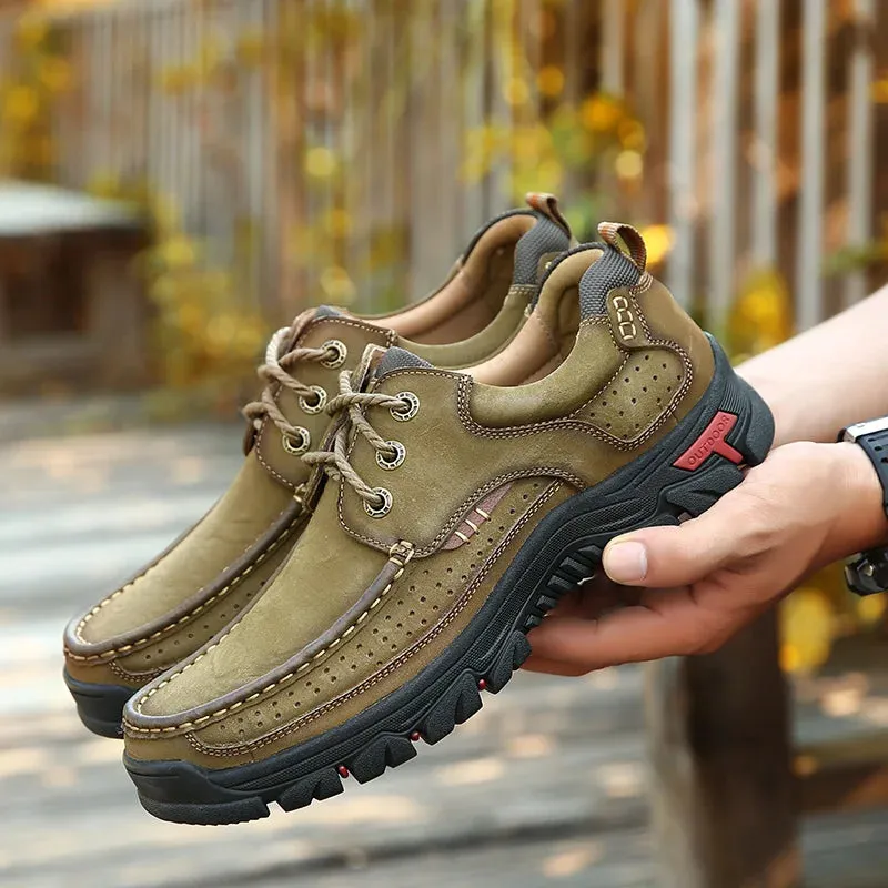Genuine Leather Casual Loafers Waterproof