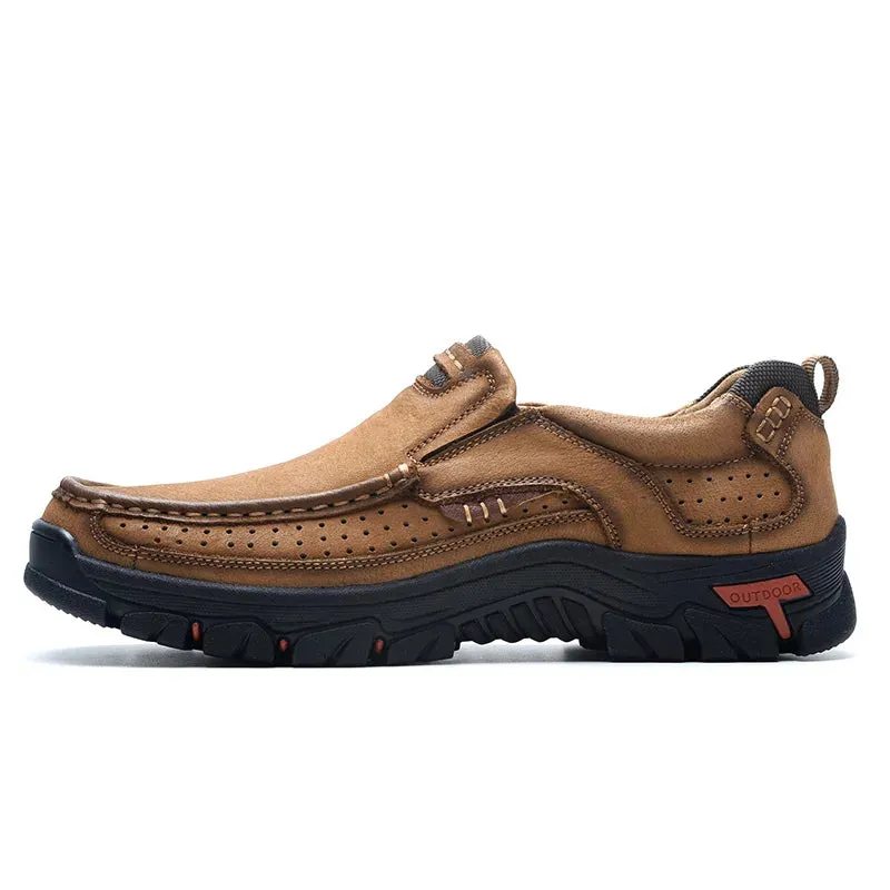 Genuine Leather Casual Loafers Waterproof