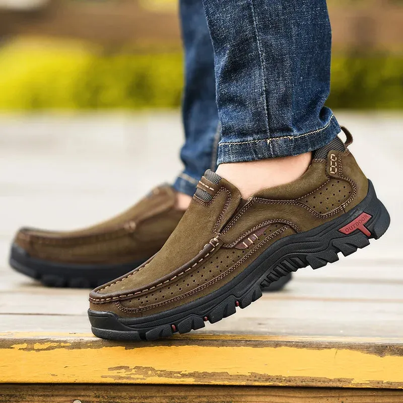 Genuine Leather Casual Loafers Waterproof