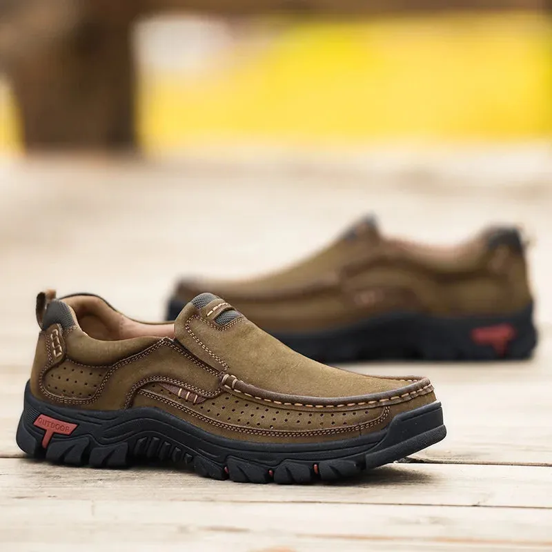 Genuine Leather Casual Loafers Waterproof