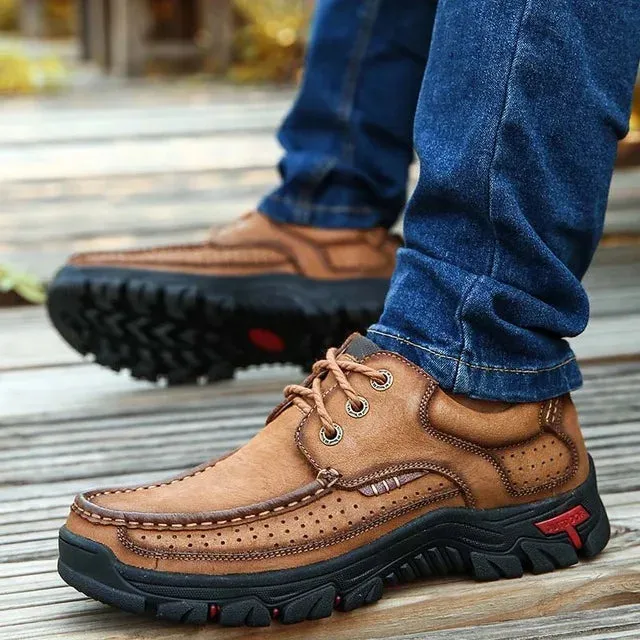 Genuine Leather Casual Loafers Waterproof