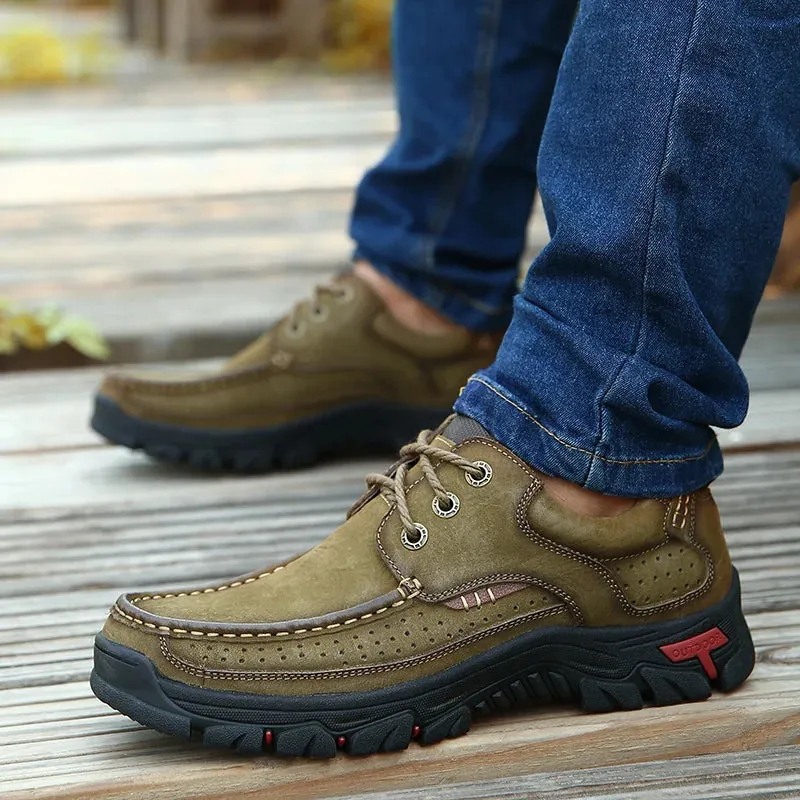 Genuine Leather Casual Loafers Waterproof