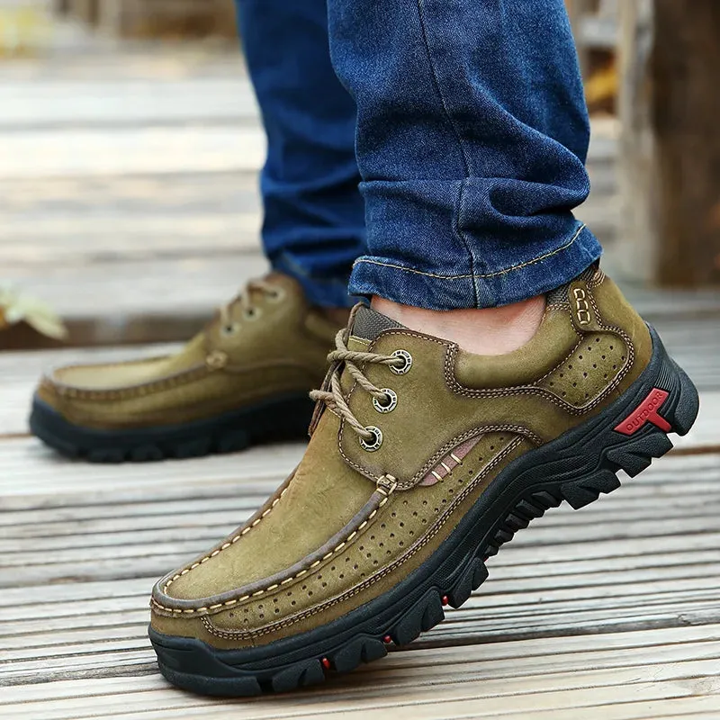 Genuine Leather Casual Loafers Waterproof
