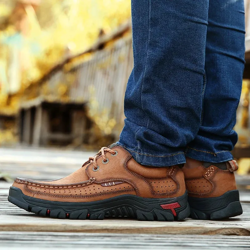 Genuine Leather Casual Loafers Waterproof