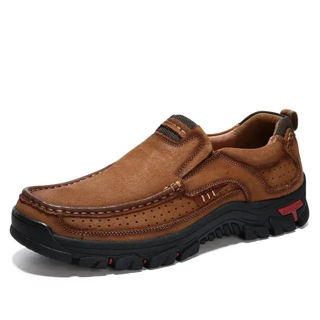 Genuine Leather Casual Loafers Waterproof