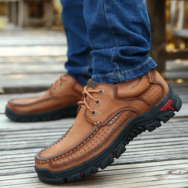 Genuine Leather Casual Loafers Waterproof