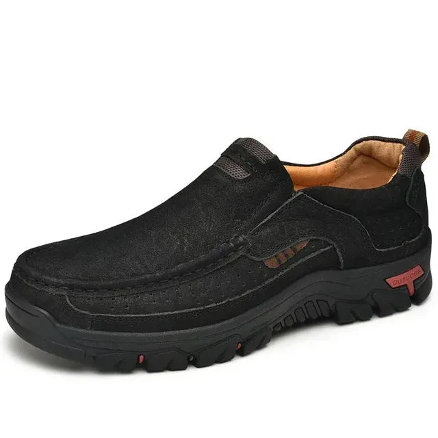 Genuine Leather Casual Loafers Waterproof
