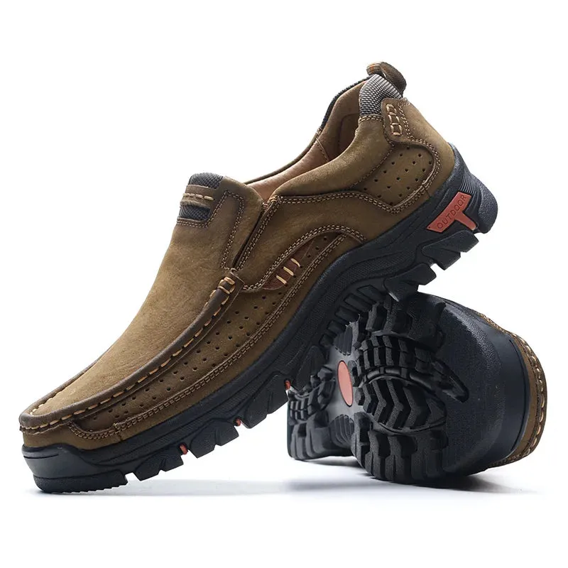 Genuine Leather Casual Loafers Waterproof