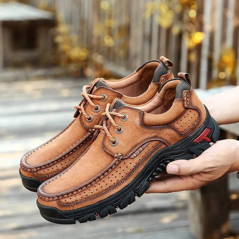 Genuine Leather Casual Loafers Waterproof
