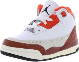 Jordan Baby Boy's 3 Retro SE (Infant/Toddler) White/Black/Mars Stone/Team Orange 9 Toddler M