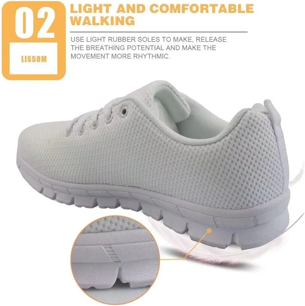 KEIAHUAN Womens Walking Shoes Mesh Running Shoes Lace Up Fashion Sport Gym Jogging Tennis Shoes