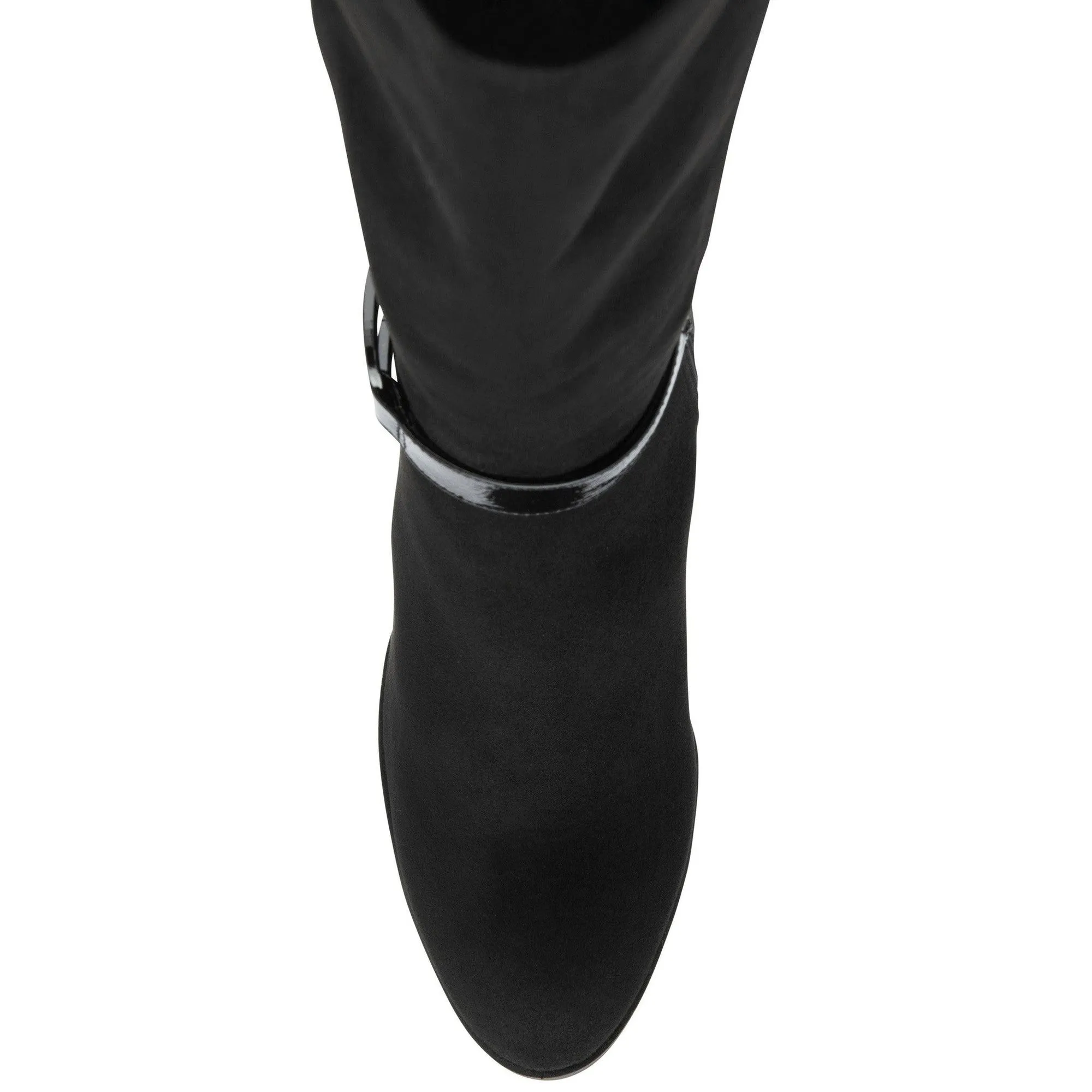 Lotus Elsa Ladies Black Textile Side Zip Mid-Calf Boots