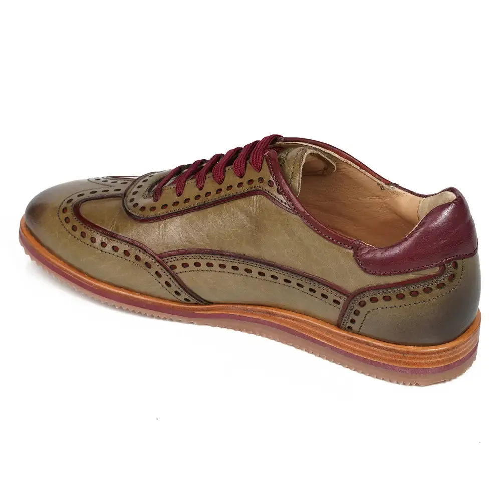 Mccoy Rock full grain crust Men's classic formals Bottle green