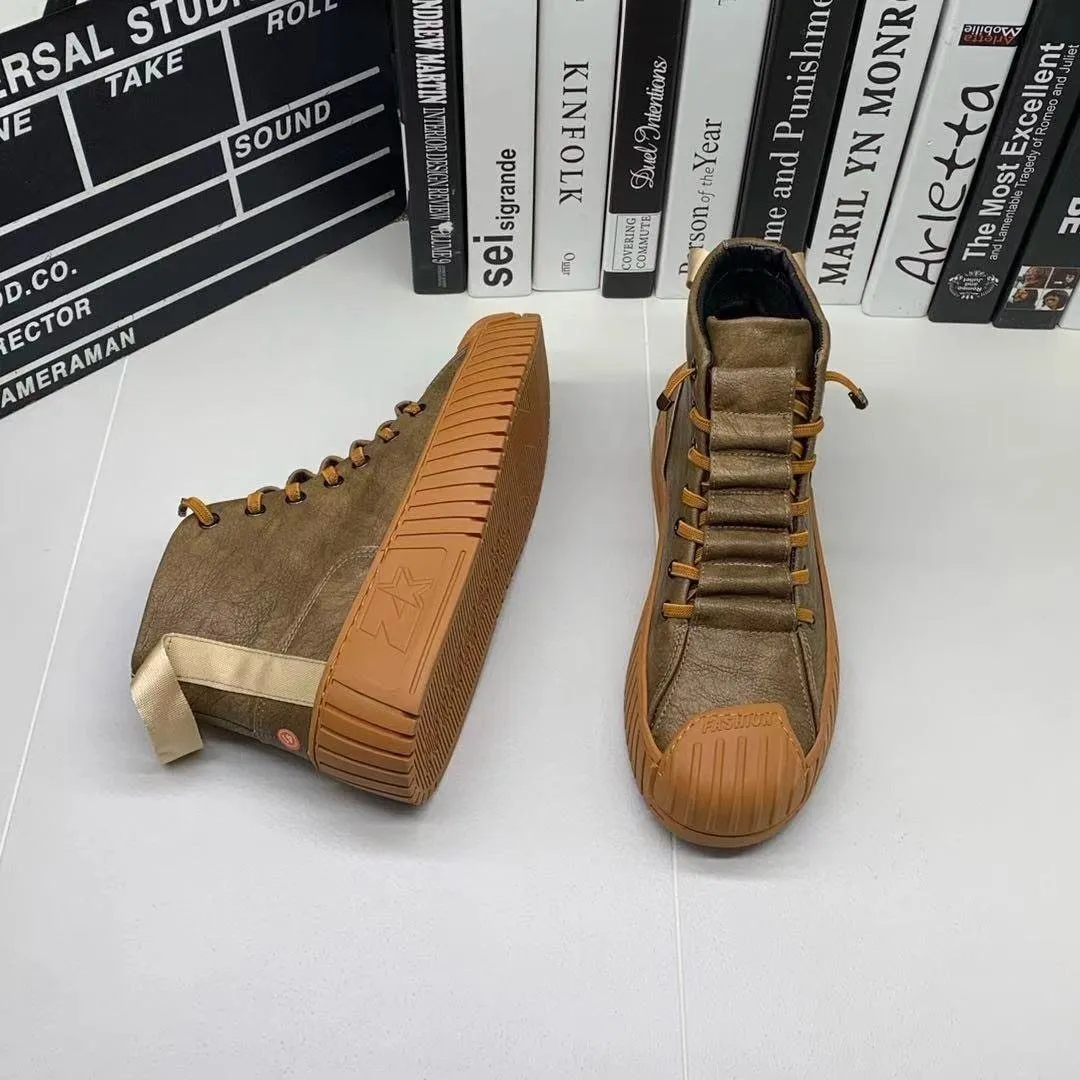 Men's Casual High-top Lightweight Board Shoes