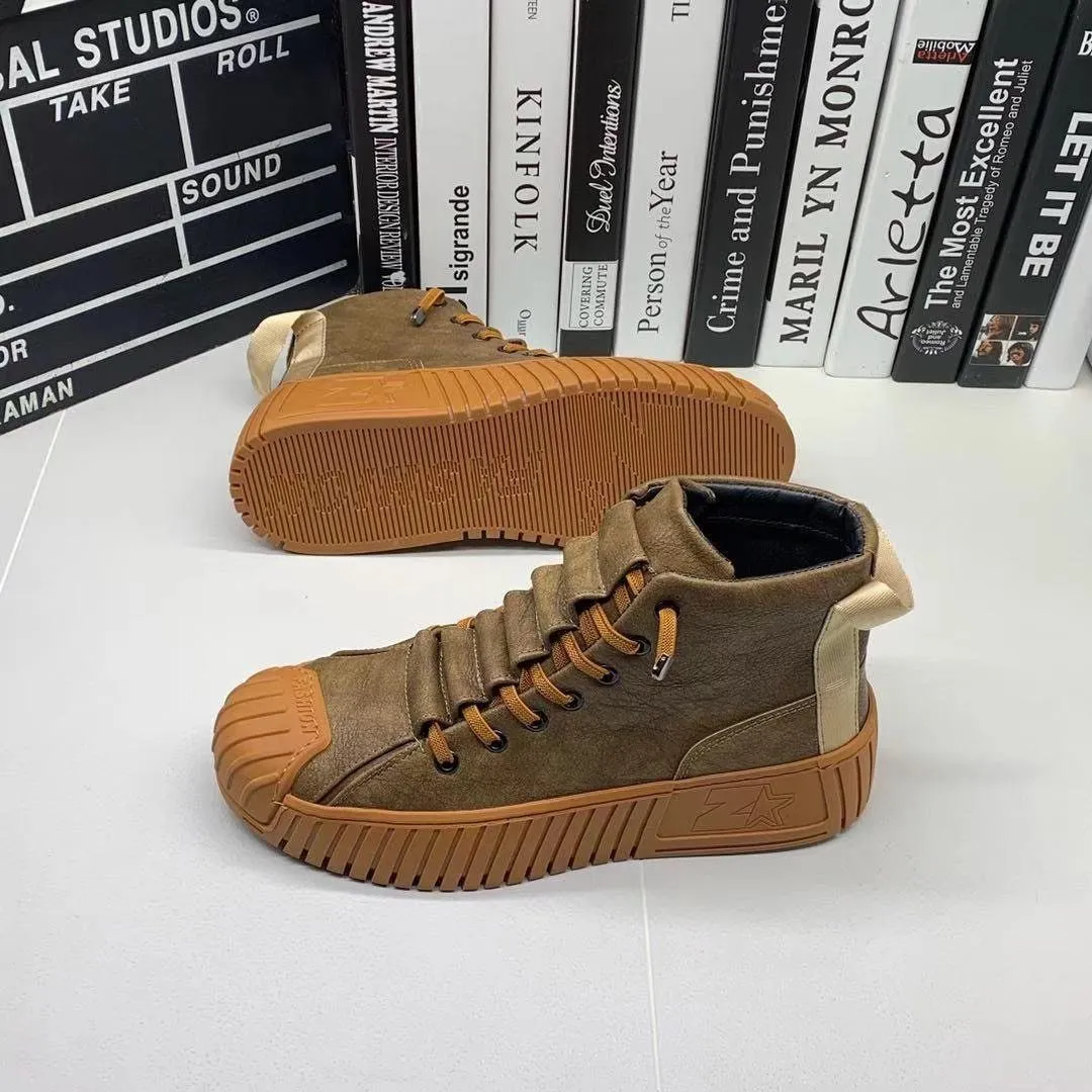 Men's Casual High-top Lightweight Board Shoes
