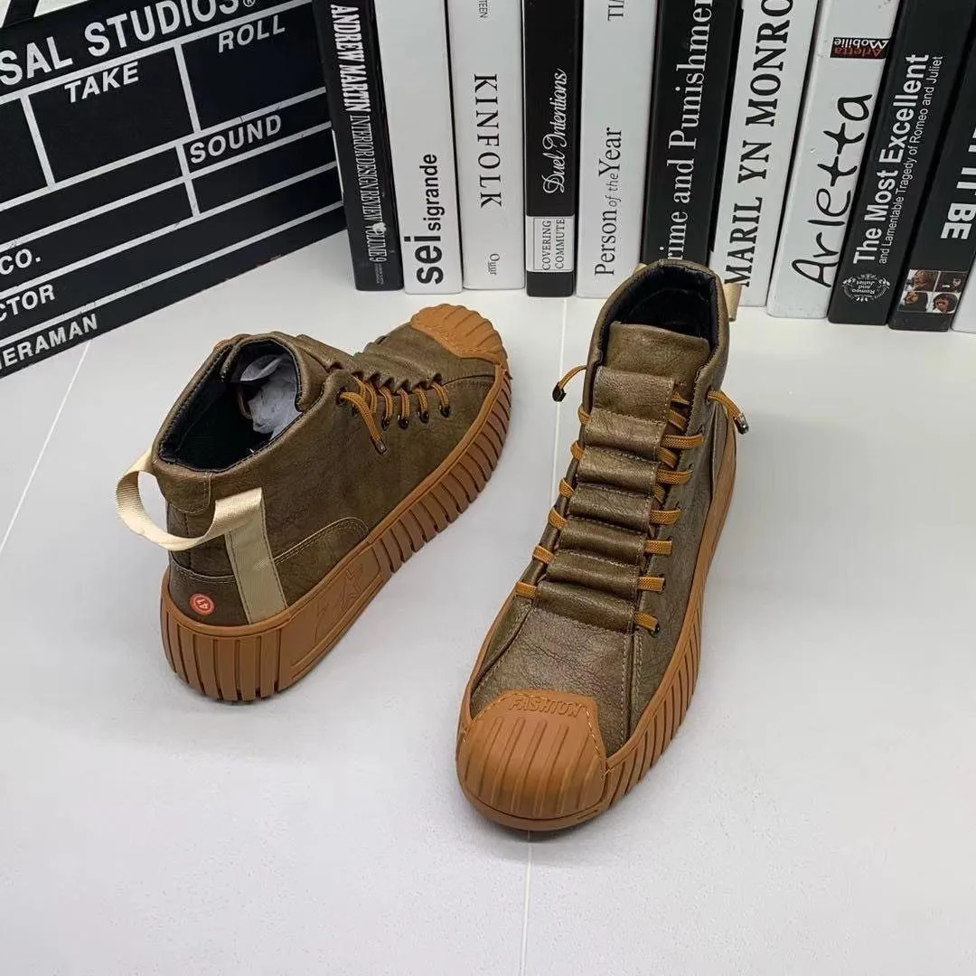 Men's Casual High-top Lightweight Board Shoes