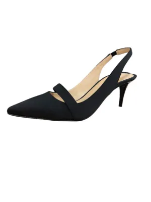 Paule Ka Shoe Black Solid Slingbacks Size 6