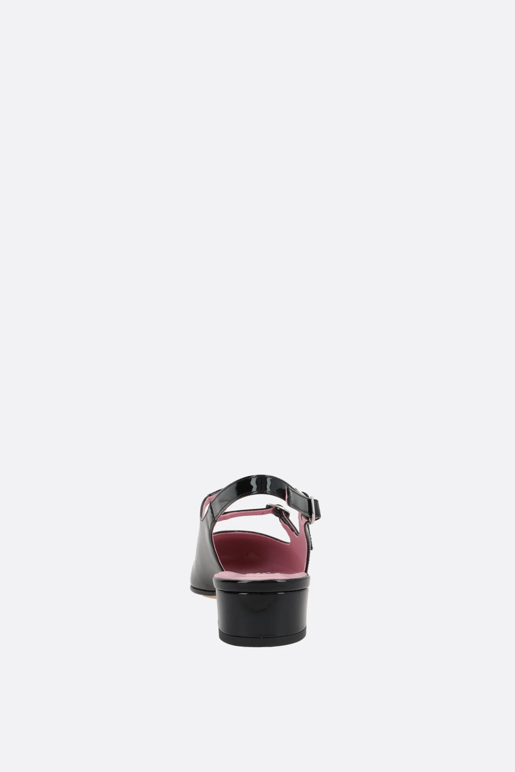 Peche patent leather mary-jane slingbacks
