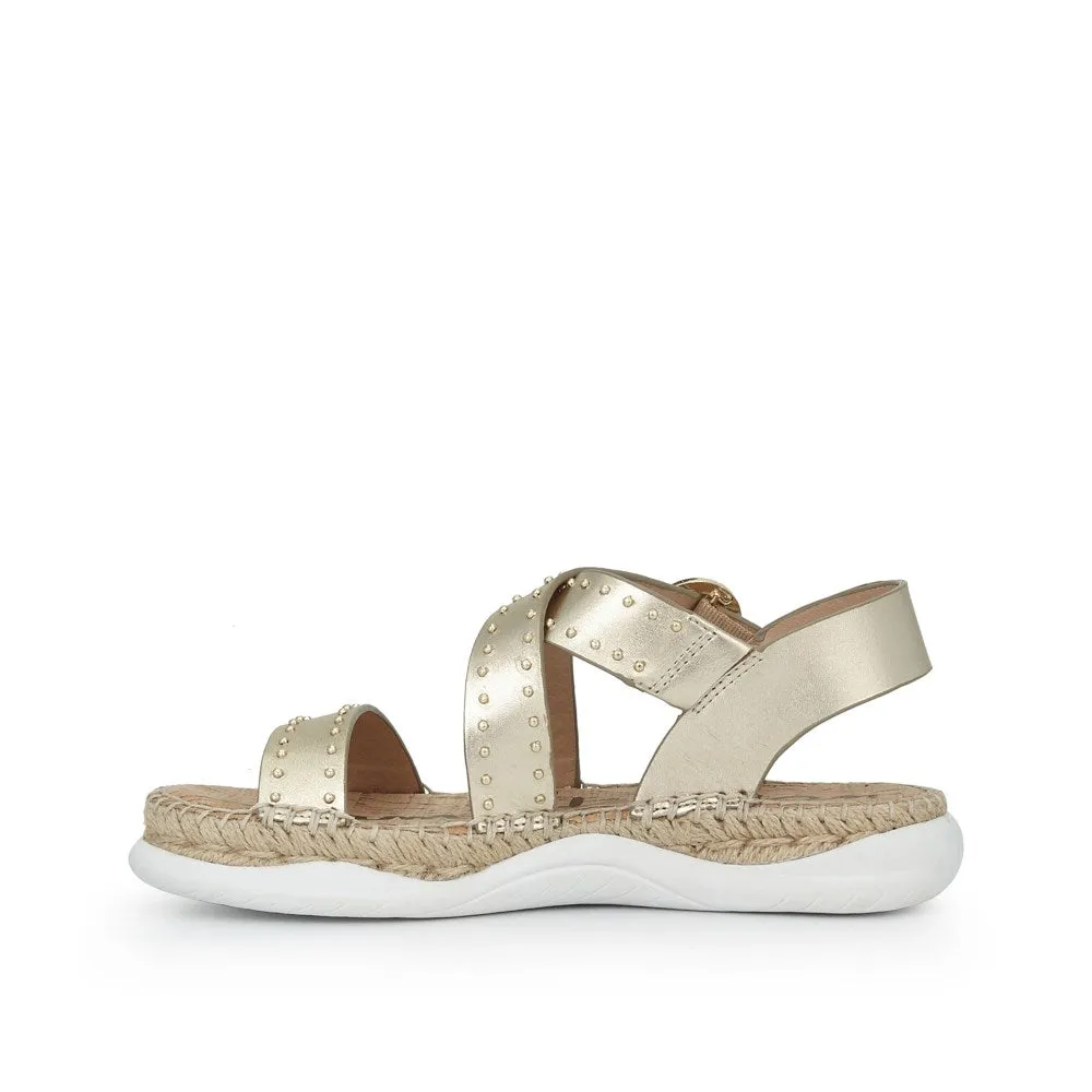 SAM EDELMAN - Janette Sandal in Gold Leather