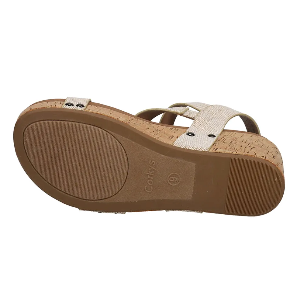 Spring Fling Slingback Studded Wedge Sandals