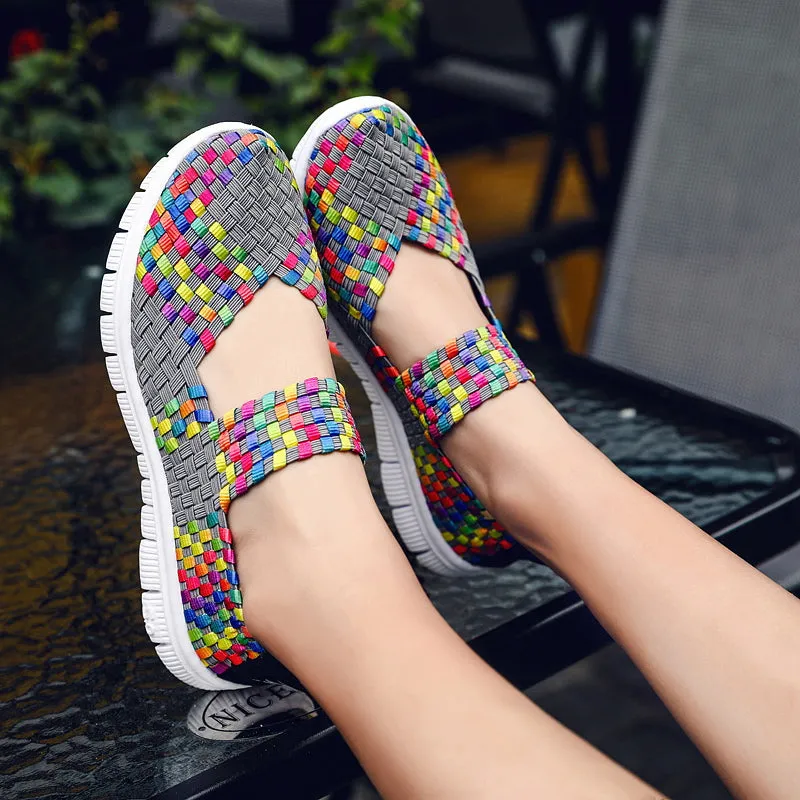 Summer women sandals casual handmade flat shoes lightweight