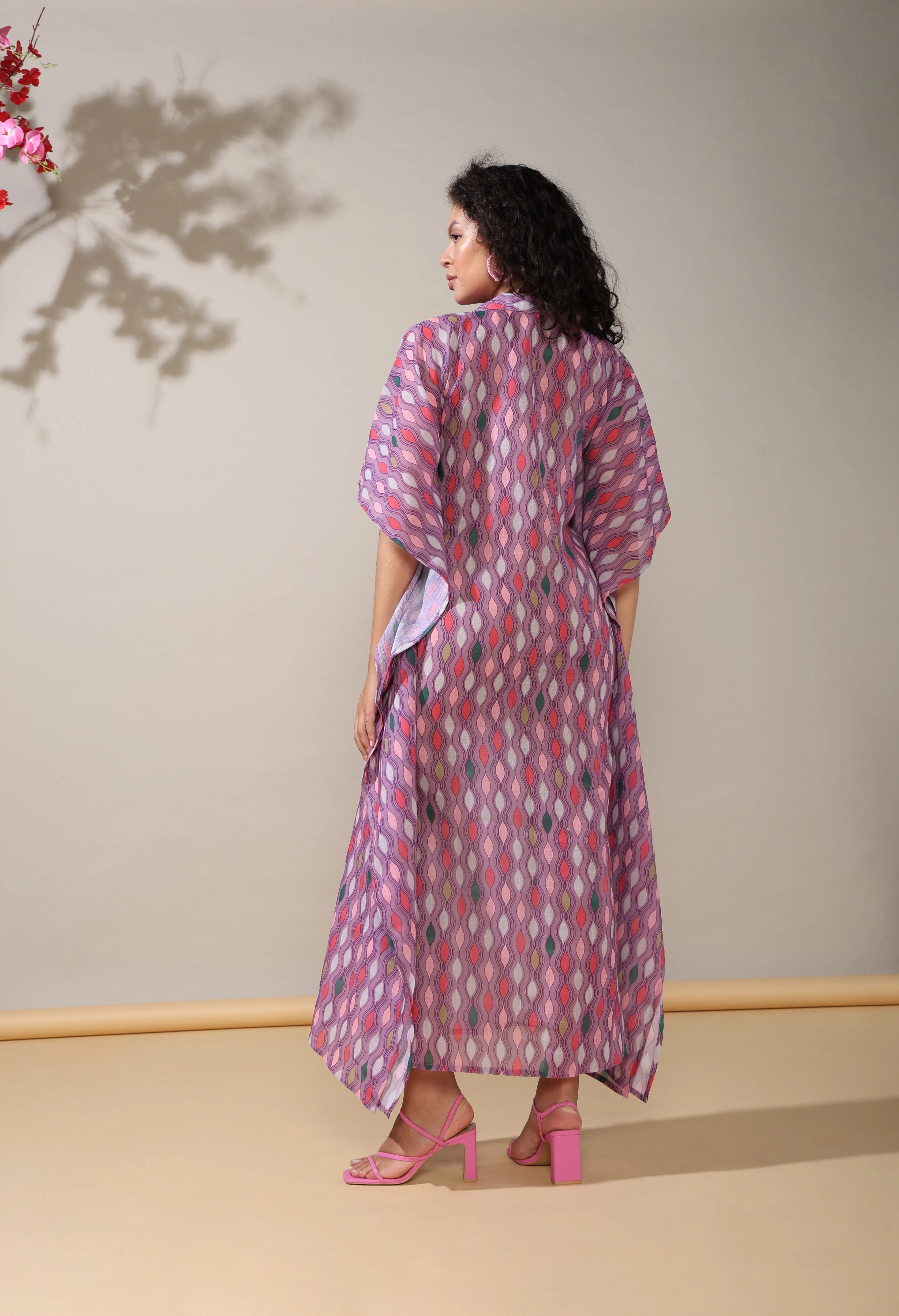 Timeless flow linen long kaftan dress